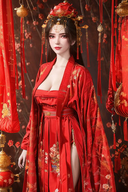 [AI Generated] 仙逆 李慕婉 红色婚服