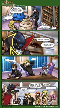 [FoxxFireArt] Code Geass humor 4koma [ENG]