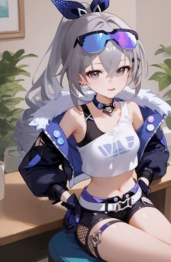 [AI Generated] [PIXIV] [UNIFANS] RainySHST  Siver Wolf, Honkai Star Rail