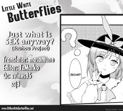 [Itsuki] Just What Is Sex Anyway? (Touhou Project) [English] =Little White Butterflies=