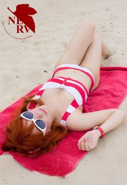 Asuka Langley Swimsuit Cosplay by SailorMappy