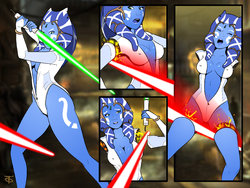 Star Wars (blue Togruta Dual she Deserves) (Female Snuff Gore)