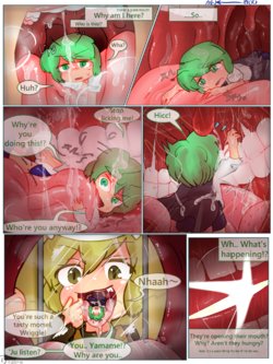 [Hughoftheskies] Yamame x Wriggle vore comic