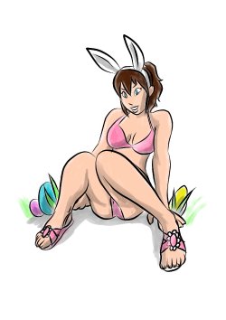 Happy Easter (bunny girl to were wolf)