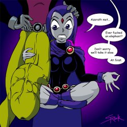 [selrock] Raven x Beast Boy (Teen Titans)