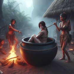 Tomb Raider on the Isle of Fierce Women [AI Generated]