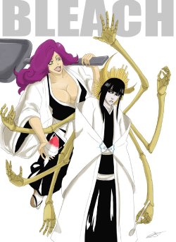 Senjumaru Shutara and Kirio Hikifune from Royal Guard (Bleach)