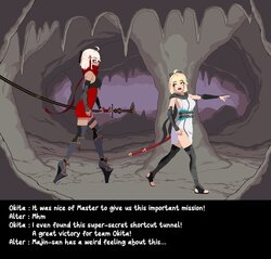 [Blackguard] Okita and Alter fucked by hornet monsters