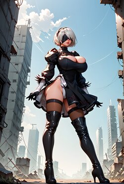 [AIWaifuHen] 2B From Nier Automata [AI Generated]