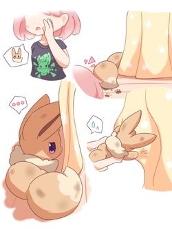 [Nekomayo] Eevee-chan who hates bathing (Pokemon)