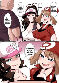 [Dekosuke] Haruka to Touko no Hiasobi | Playing Together With Haruka and Touko (Pokémon) [Spanish] [Colorized] [Decensored]