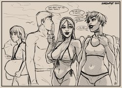 [ShadowMist] Beach MILFs (English)