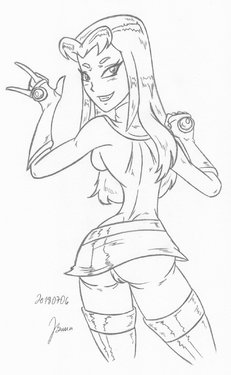 Blackfire_Teen Titans_Sketches work_1