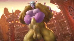 Tyrande fucked by a big orc (Artist: gy44t_d4mn)