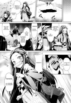 (C96) [Nameless (GuiZhenCao)] Moshi Nezuko ga Warui Hito ni Tsukamattara... (Kimetsu no Yaiba) [Spanish]