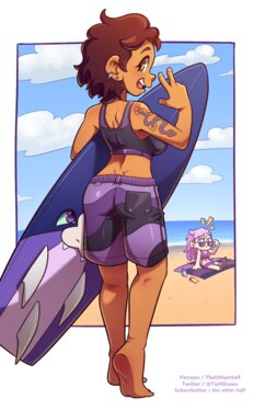 [TheOtherHalf] Surfer Luz & Beach Amity (The Owl House)