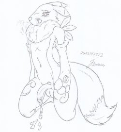 My miny Renamon_digimon tamers Sketches work_1