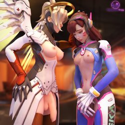 [Strapy] Mercy x D.va / Symmetra / Tracer / Widowmaker (Overwatch)