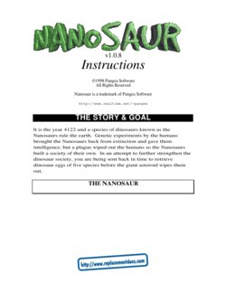 Nanosaur 1 And 2 Manuals