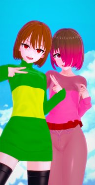 Undertale Chara and Bete Noire From Glitchtale (78548834)