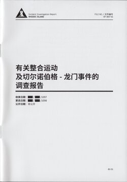 有关整合运动及切尔诺伯格-龙门事件的调查报告