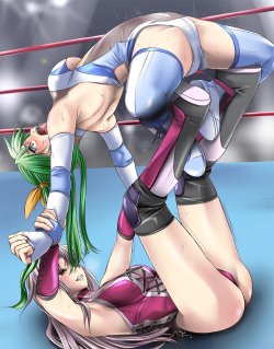 Wrestle Angels Survivor Art by DigDug [CATFIGHT]