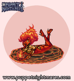 (Puppet Nightmares) Fire Giantess Hecation Game Sprites