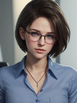 Jill Valentine in the Office - AI Generated