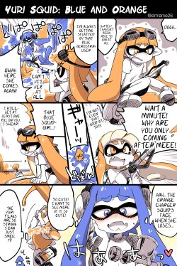 [Colomonyu (Eromame)]  Yuri Squid: Blue and Orange (Splatoon!) [English]