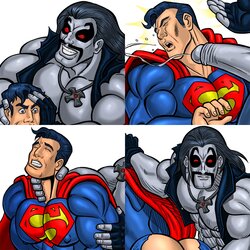 [Iceman Blue] Superman Vs. Lobo Pin-Up Set