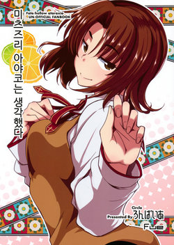 (COMIC1☆10) [Ronpaia (Fue)] Mitsuzuri Ayako wa Kangaeta. | 미츠즈리 아야코는 생각했다. (Fate/hollow ataraxia) [Korean]