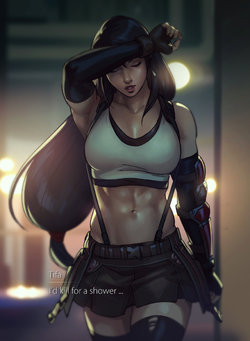 [Maren Marmulla] Tifa Takes a Shower (Final Fantasy)