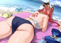 [KeinV] Nilou Beach Time desu | 妮露·海滩时光 (Genshin Impact) [无修] [Chinese]