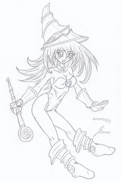 My miny Dark Magician Girl Sketches work