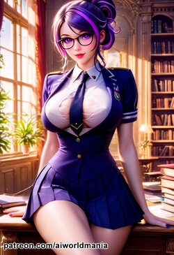 A naughty nerd [AI Generated]