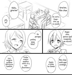 [Ooshima Tomo] RinPana Short Comic (Love Live!) [Spanish] [HishiRikka]