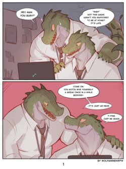 [Wolfanine] Just Two Lizards in the Office