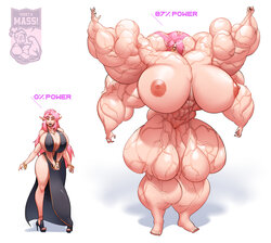 [What a Mass!] Lasari Muscle Growth Giantess Transformation (+Animation)
