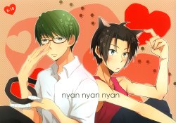 [gin, 6921. (Nao, Saki Karin)] Nyan Nyan Nyan (Kuroko no Basuke)