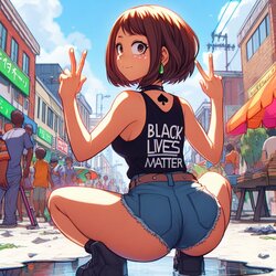 Ochako Uraraka and friends - AI Generated Images