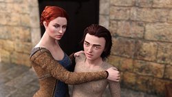 Whores of Thrones - Sansa & Arya 2 (threesome)