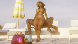 [The Firebrand] Thicc Ana on Vacation (Overwatch)