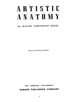 Artistic Anatomy by Walter Farrington Moses