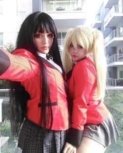 Dweebchan and Moyumii as Jabami Yumeko and Mary Saotome