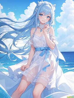 [AI generated]Seaside Lovely Girl