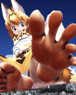 Mofukitune (Chiha-Fox) Giantess MMD (And some giants)