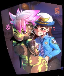 [Pokilewd] Arrested: Sombra x Dva (Overwatch)