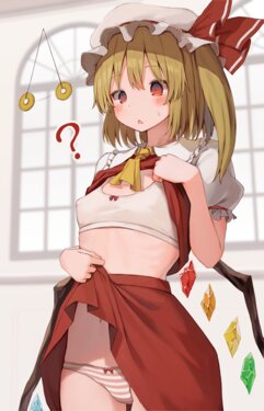 [Mamemochi] Saimin ni Kakerarete Fuku o Makuru-you Meirei Sareta Kyuuketsuki (Imouto) (Touhou Project)