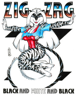 Zig Zag: Black and White and Black by Max Blackrabbit