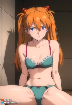 Asuka Shikinami in underwear [AI Generated]